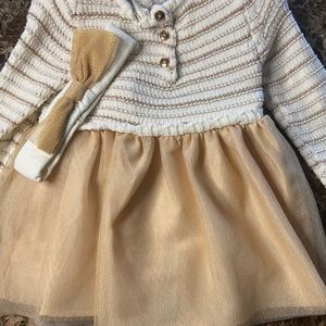 Cynthia Howley 3 piece Baby Sweater Dress Set